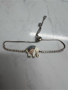 Gold Plated Elephant Slider Bracelet